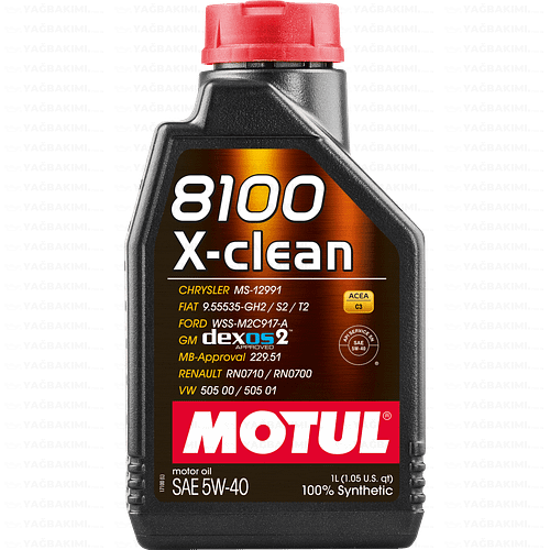 Motul 8100 X-Clean 5W40 - Yağ Bakımı