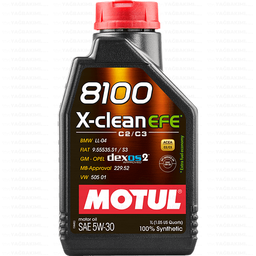 Motul 8100 X-Clean Efe 5W30 - Yağ Bakımı